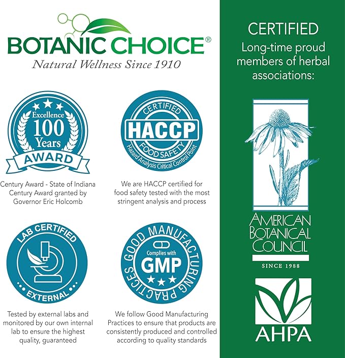 Botanic Choice Triple Magnesium Advantage - Magnesium Aspartate Citrate & Lactate Complex Supplement for Nerve, Digestive, Muscular & Heart Health for Men & Women (90 Capsules)