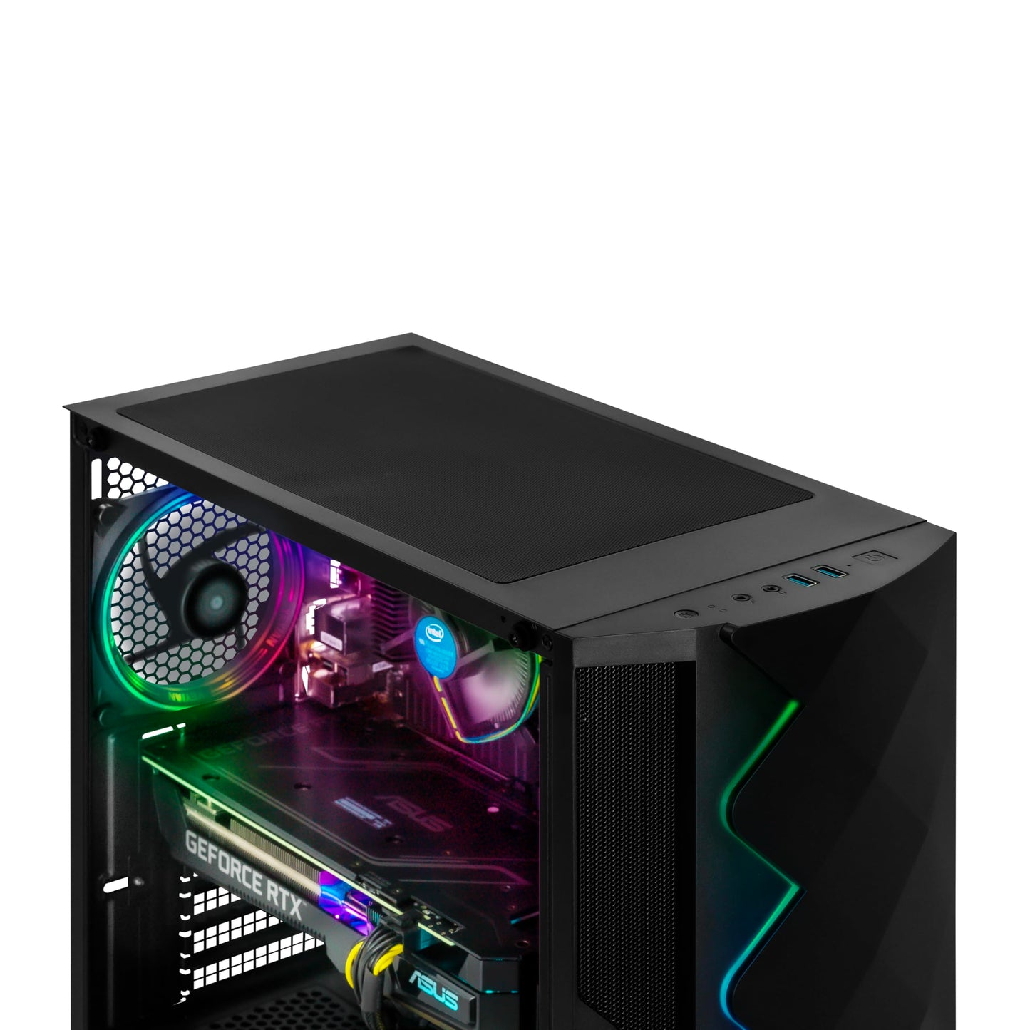 YEYIAN Shoge Gaming Computer - Intel 11th Gen i5-11400F 4.4 GHz, GeForce RTX 3060 Ti Gaming PC Desktop, 512GB NVMe SSD, 16GB DDR4 3200MHz RAM, Stock Fan, Win 11 Home, WiFi 6, 650W PSU