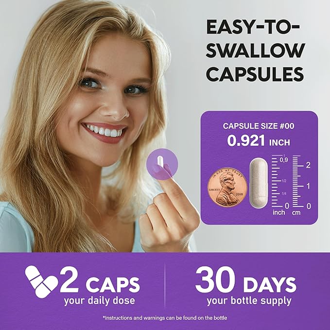 Biotin | Collagen | Keratin - Clinically Tested Supplement - Hair Growth Support, Skin & Nails - 25000 mcg Vitamins B2, B3, B6 & B7 + B1 & Hyaluronic Acid - Made in USA - Women & Men | 60 Capsules