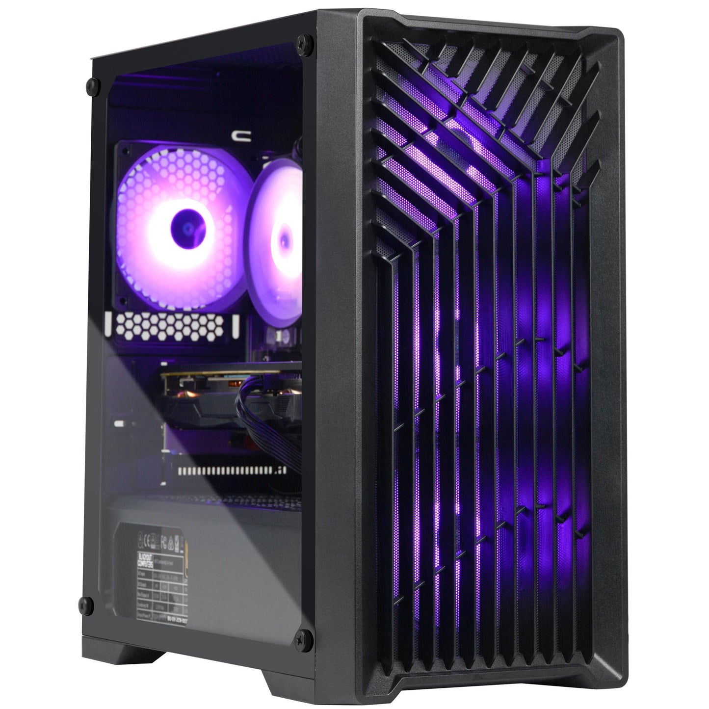Blackout Computers Gaming Desktop PC Computer, Intel Core i7 3.6 GHz up to 4.0 GHz,AMD Radeon RX 580 8G GDDR5,16GB RAM,1TB NVME SSD, Windows 10 Pro, WiFi, Bluetooth 5.0, VR Ready,RGB Fans x4 (Renewed)