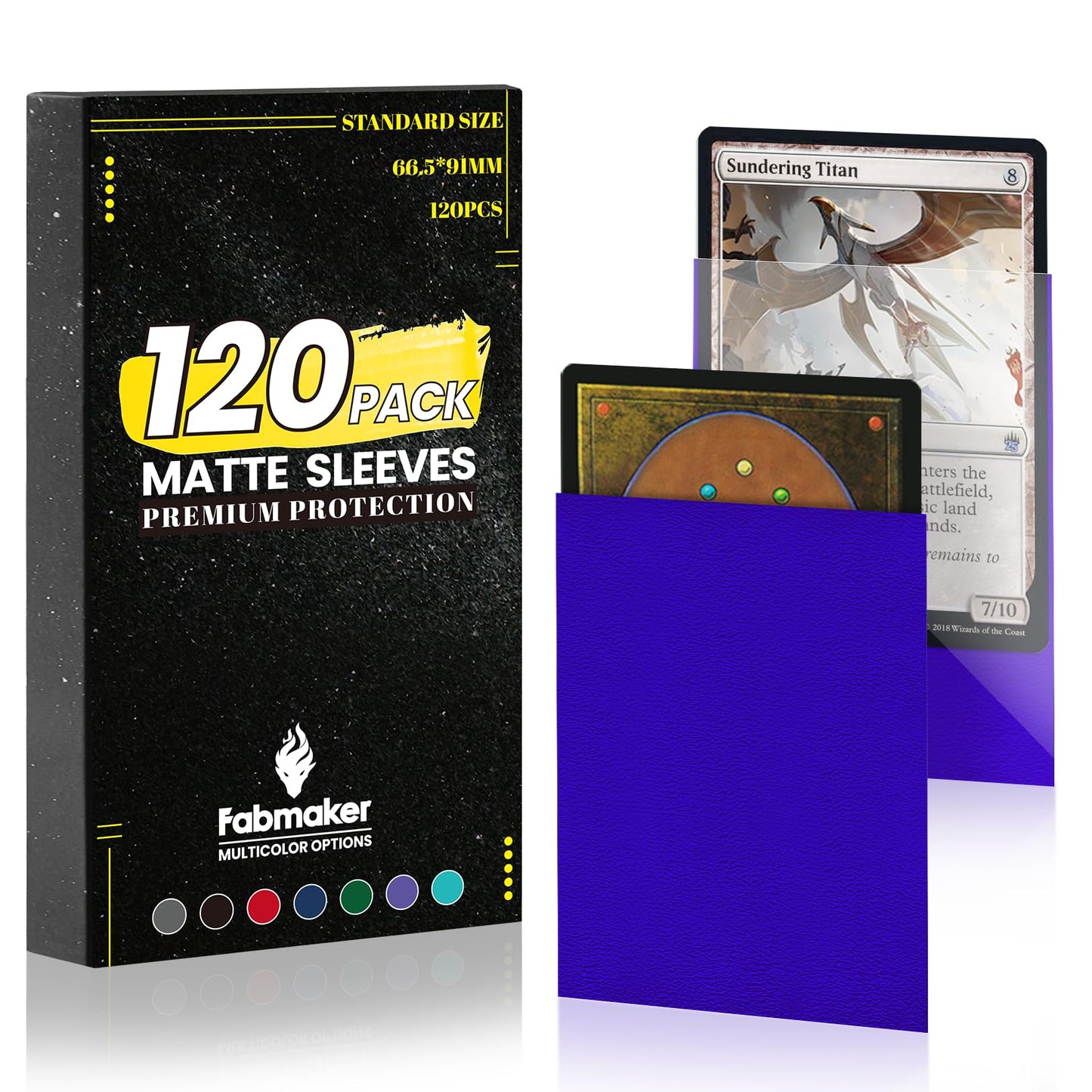 120Pack MTG Card Sleeves Toploaders for Trading Cards, Matte Card Sleeves Deck Card Protectors, Standard MTG Sleeves Perfect Shuffling Fit for Magic, Baseball Card,Sports Cards,Game Card, 66x91mm