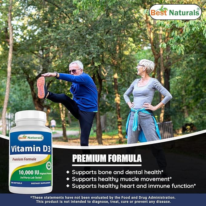 Best Naturals Vitamin K2 (MK7) with D3 & Vitamin D3 10000 I