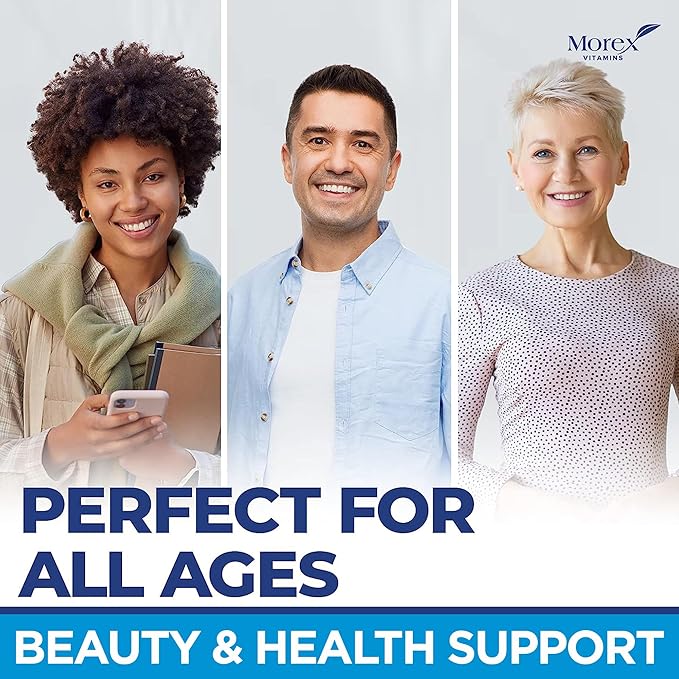 Biotin Collagen Keratin Gummies - Multivitamin Natural for Hair, Skin & Nails with Vitamin A, D, B7 - Anti Aging Collagen Gummy Vitamins for Men & Women, Hair & Nail Growth Supplement - 60 Gummy Bears