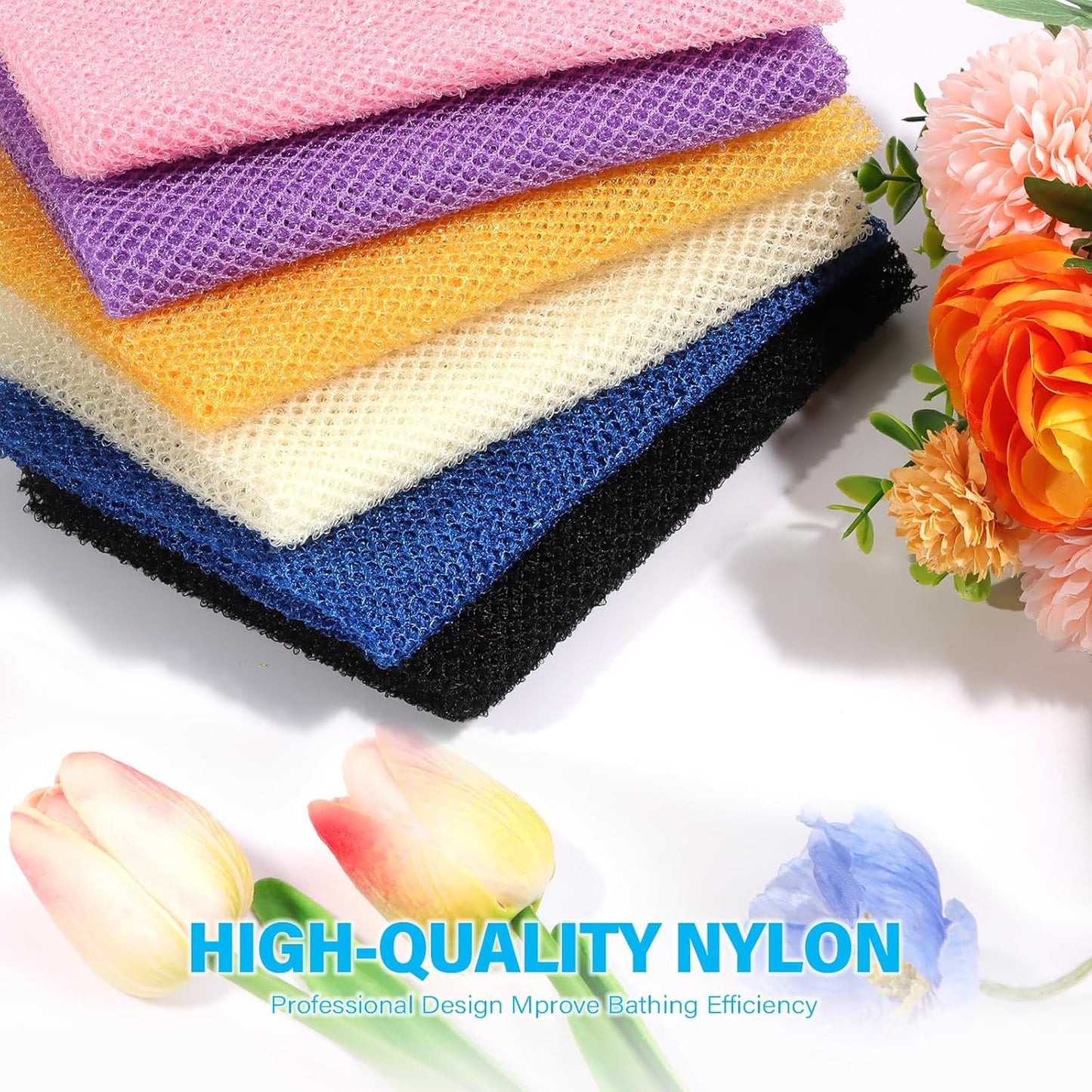 3-Piece African Exfoliating Net Bath Sponge Set | Skin Smoother | Daily Use