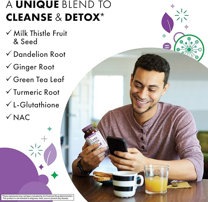 Bluebonnet Nutrition Liver Detox, Liver Health*, Antioxidant Protection*, Soy-Free, Gluten-Free, Kosher Certified, Non-GMO, Dairy-Free, 60 Vegetable Capsules, 60 Servings