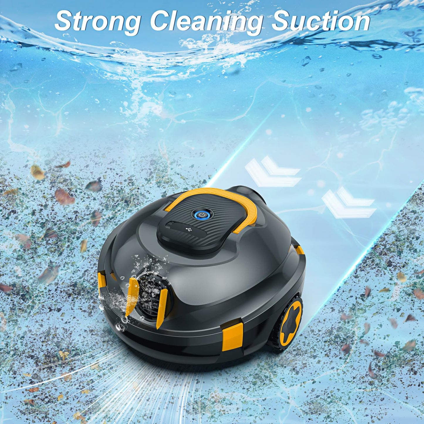 Y20 Cordless Robotic Pool Cleaner, Automatic Pool Vacuum for Above Ground & Inground Pool, 90 Min Runtime, Auto-Parking, Lightweight, Powerful Robot up to 1100 sq.ft