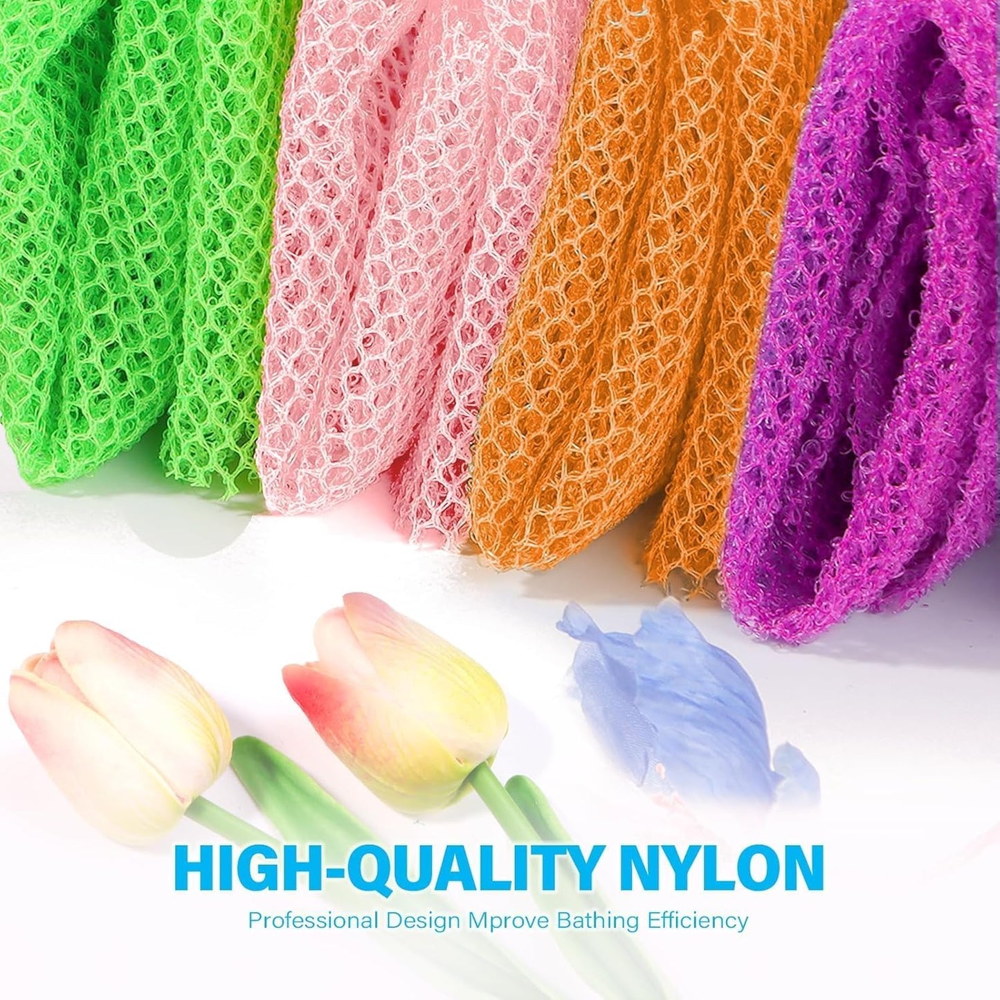 3-Piece African Exfoliating Net Bath Sponge Set | Skin Smoother | Daily Use