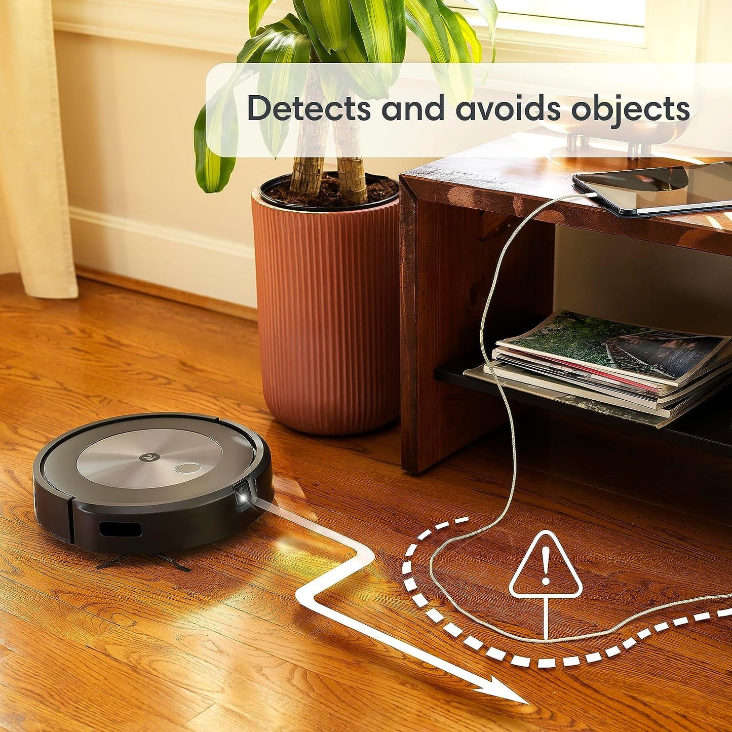iRobot Roomba Combo j5+ Self-Emptying Robot Vacuum & Mop – Identifies and Avoids Obstacles Like Pet Waste & Cords, Empties Itself for 60 Days, Clean by Room with Smart Mapping, Works with Alexa
