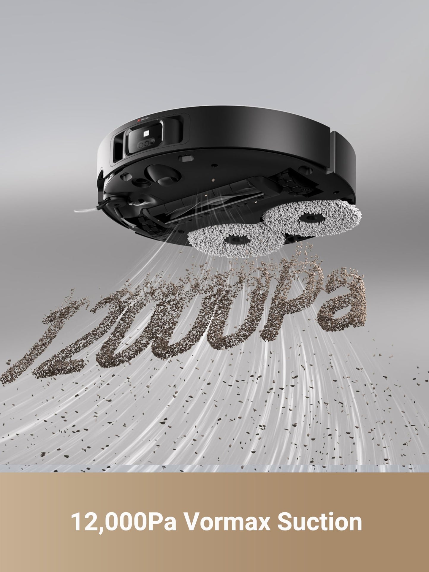 DREAME X40 Master Robot Vacuum Cleaner, 12,000Pa Suction, Auto Refilling & Draining, Smart Navigation, Mop Self-Cleaning, Pet-Friendly, 11 inch Compact Base, Alexa/Siri/Google Home Compatible