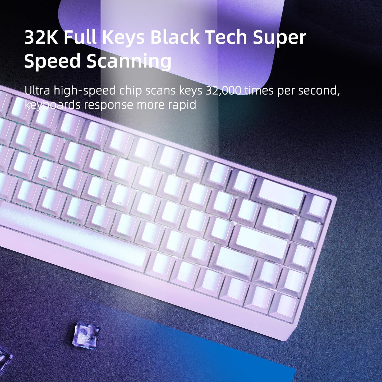 IROK MU68 Ultra Rapid Trigger Magnetic Switch Keyboard, Zero Dead Zone, Hot Swapped RGB Programmable, RT 0.01mm 8K, Low Latency Wired Gaming Keyboard for Win/Mac Gamer-Pink