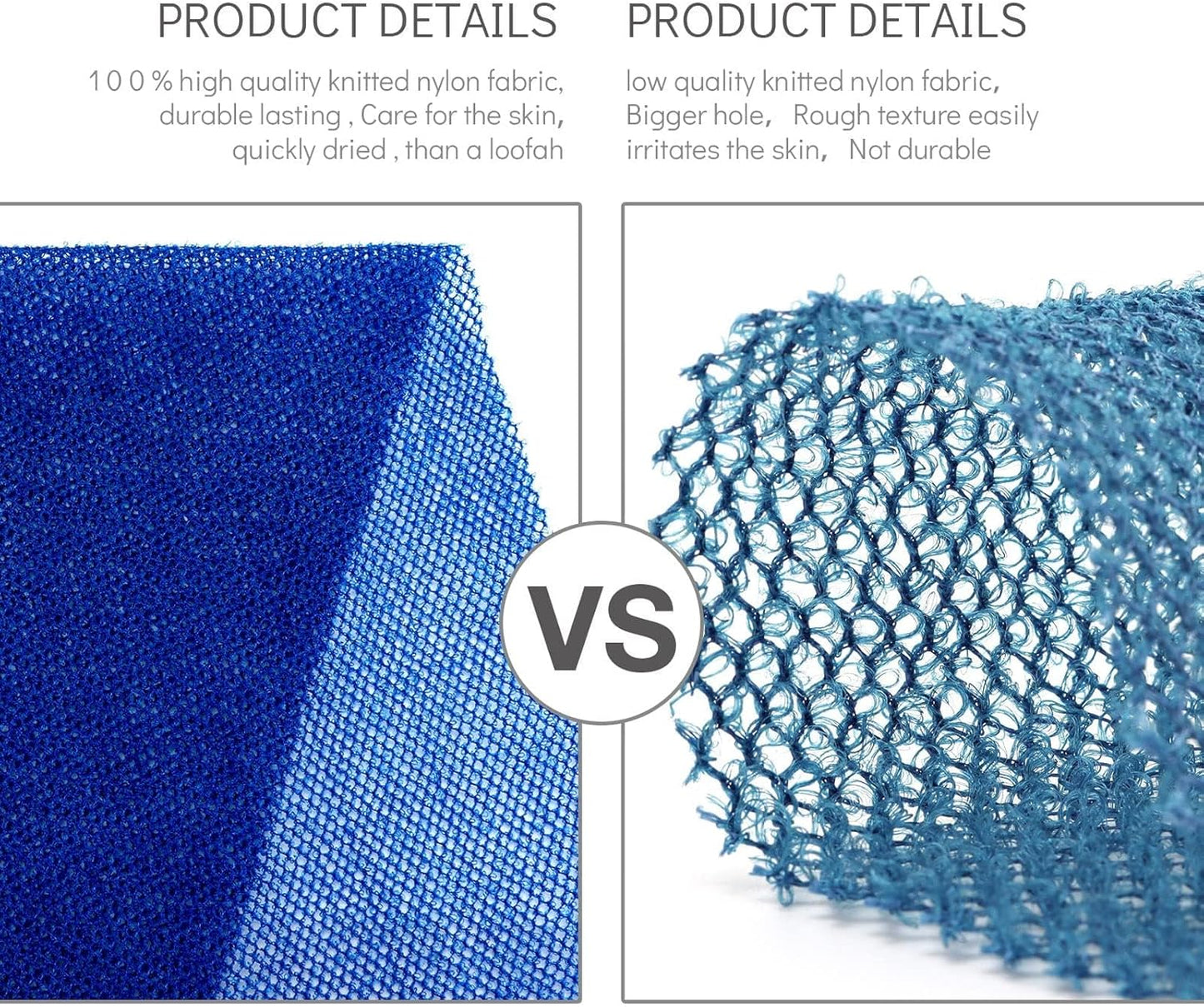 3-Piece African Exfoliating Net Bath Sponge Set | Skin Smoother | Daily Use