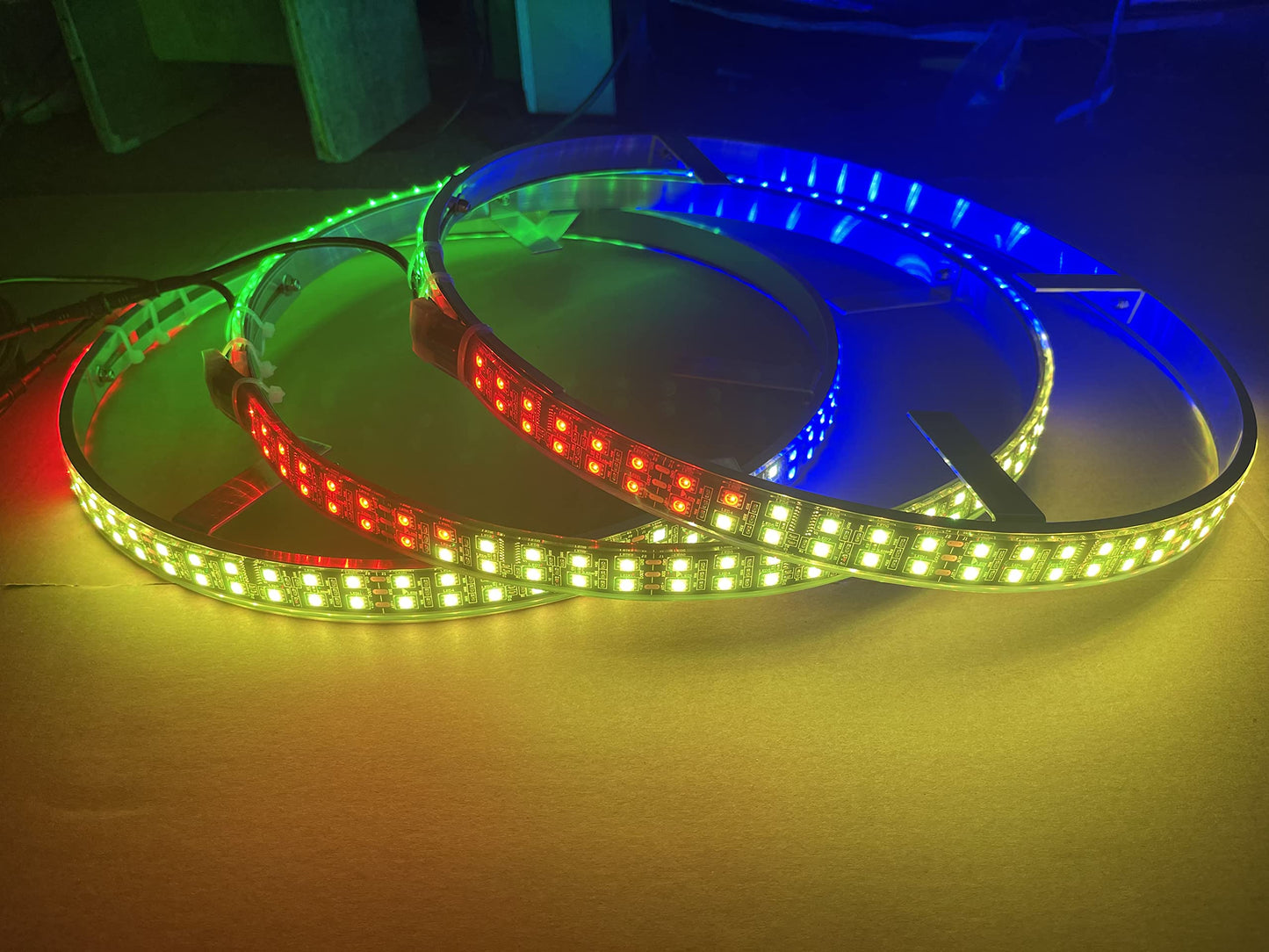 Sando Tech 15.5‘’ Double Row RGB Dream Chasing Color Led Wheel Ring Light Dancing Strobe Multiple Rim Light Tire Light Mounts to Wheel Well Shield Fit for Polaris Slingshot