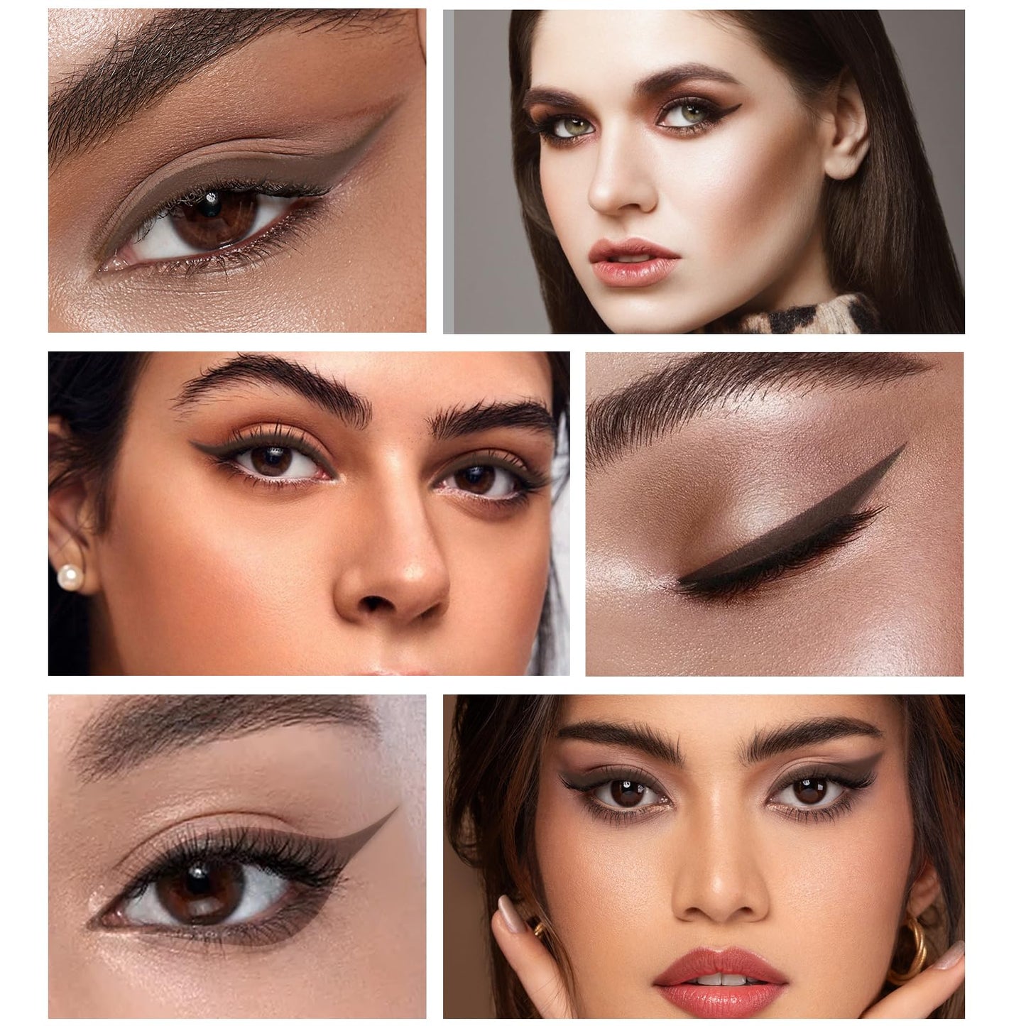 Boobeen Eyeliner Waterproof Gel Eyeliner Smudge-proof Eye Liner Gel Makeup High Pigment Eye Makeup Set Easy to Apply Long-lasting For All Day (Dark Brown)