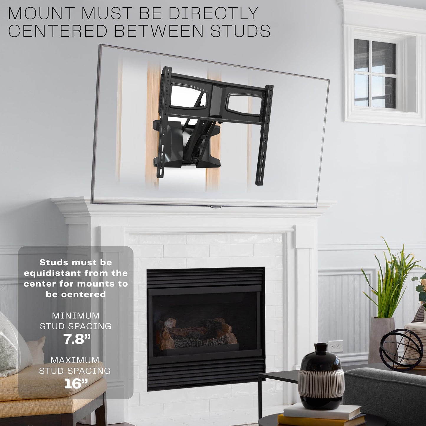 VIVO Motorized Fireplace TV Wall Mount for 37 to 70 inch Screen up to 77 lbs, Height Adjustable Electric Pull Down Mantel Bracket, Black, MOUNT-E-M070R