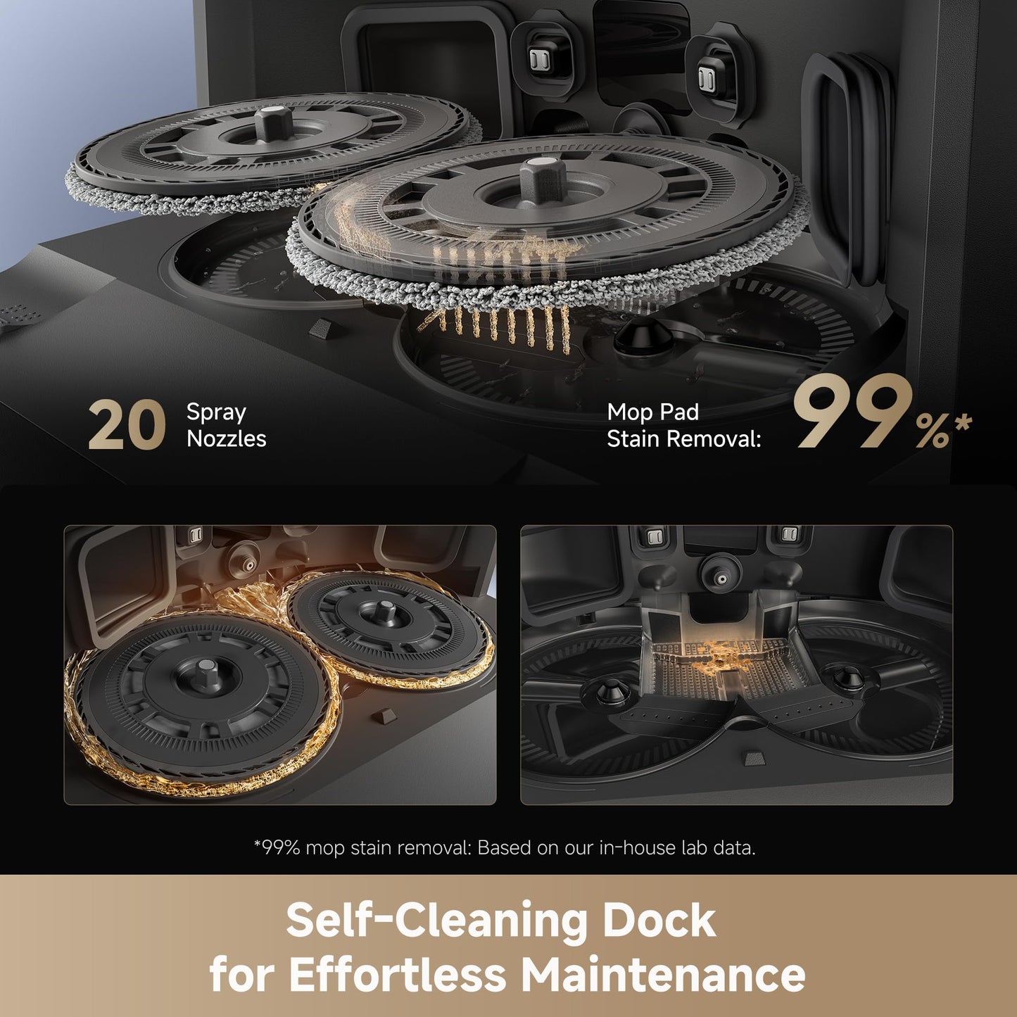 DREAME L40s Ultra Robot Vacuum and Mop, Auto-Empty, Mop Self-Cleaning, 1,9000Pa Suction, 100% Detangling DuoBrush, Extending Mops and Side Brush, 40mm Obstacle Clearing, App & Voice Control (Black)