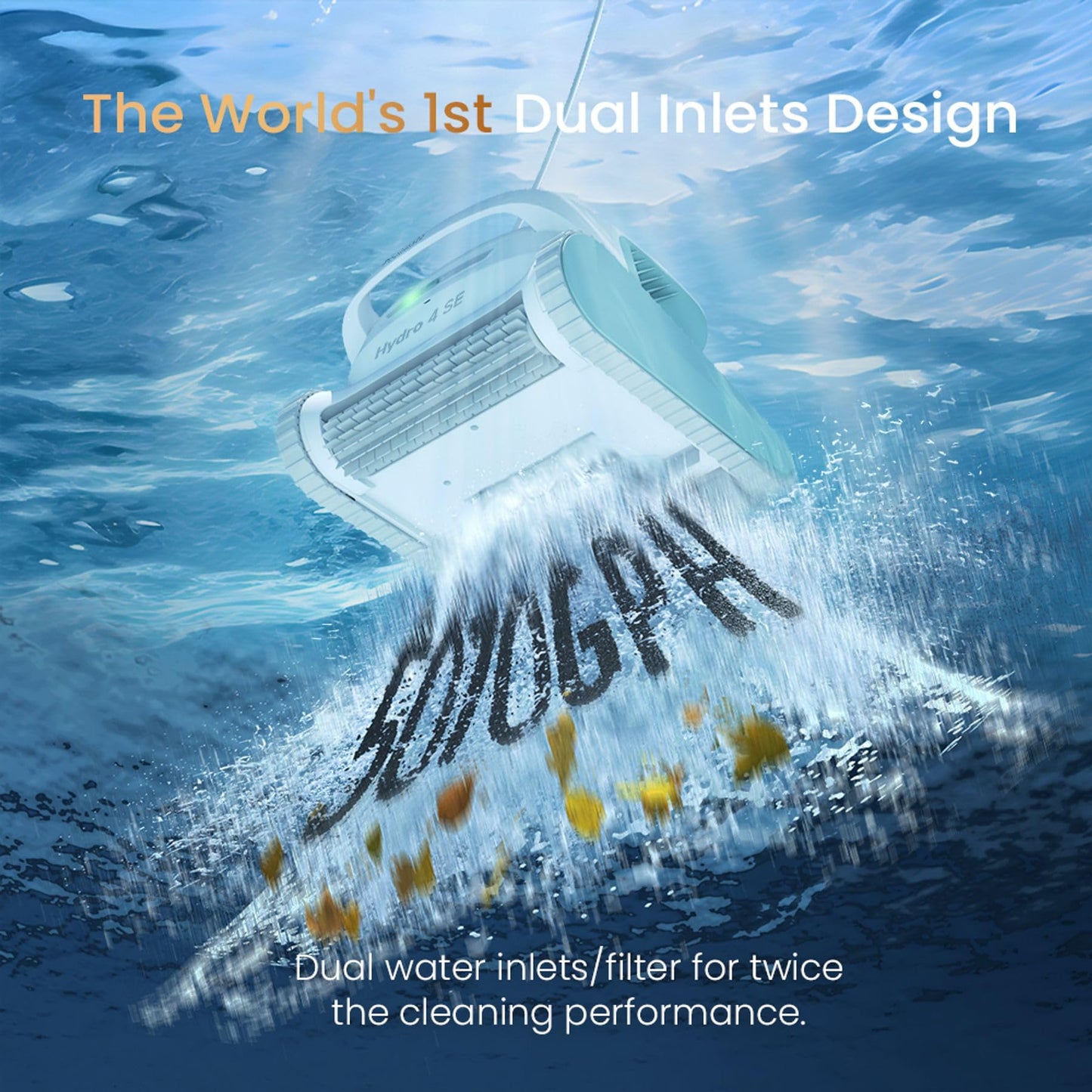 Poolmate Hydro 4 SE Robotic Pool Cleaner – Dual Filtration & Waterline Cleaning, Corded for Heavy-Duty Deep Clean, Smart App Control, Ultra Mode, Auto-Docking