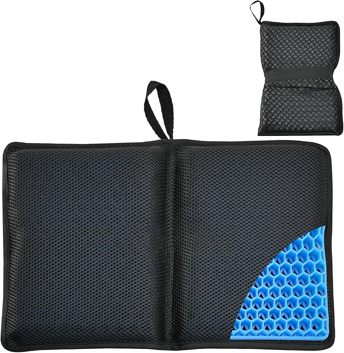 SABADO Portable Stadium Seats Cushions,Gel Airplane Seat Cushion,Foldable Travel Seat Cushion for Bleacher Stadium Camping