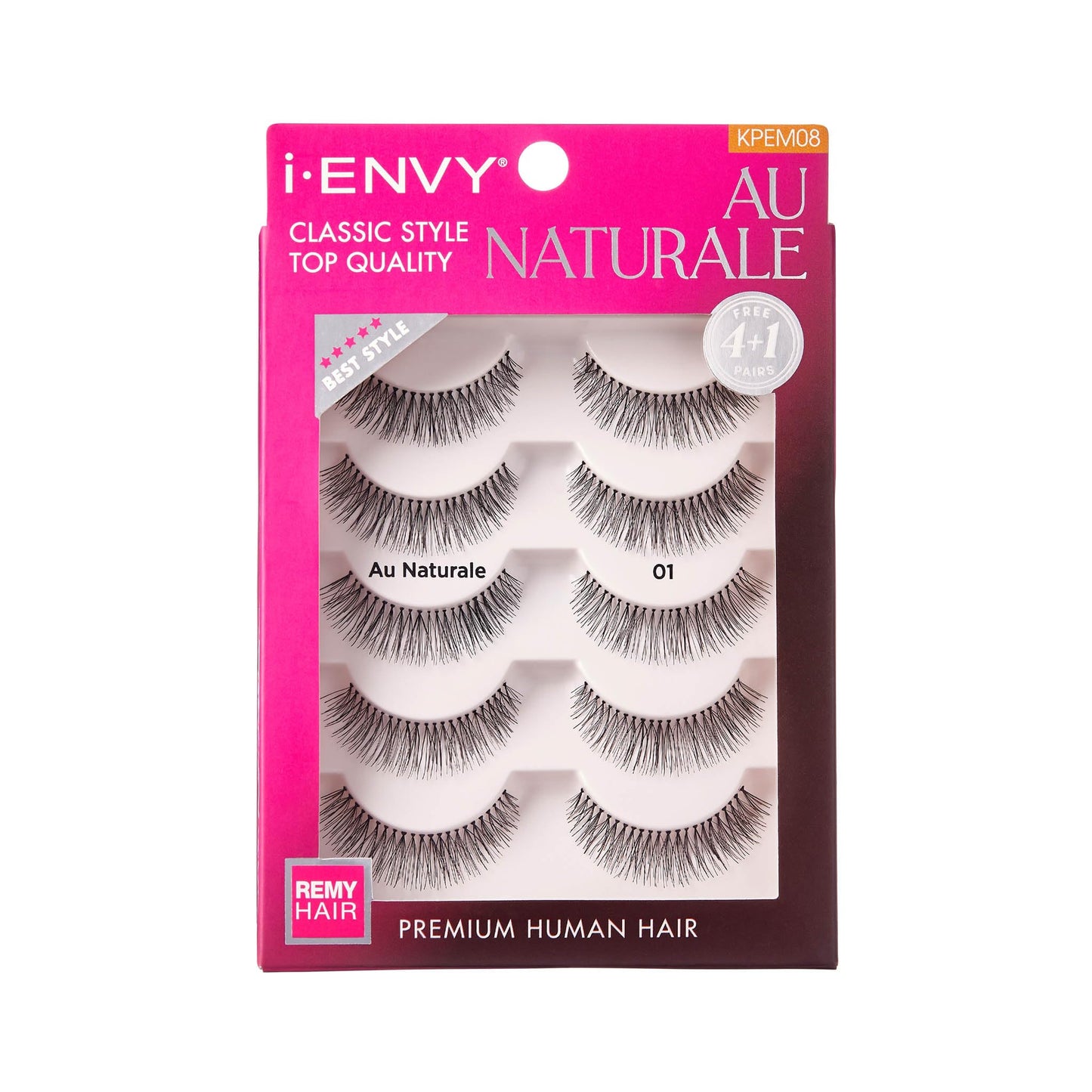 iENVY by KISS Au Naturale Human Hair Natural Style 5 Pair (KPEM08)