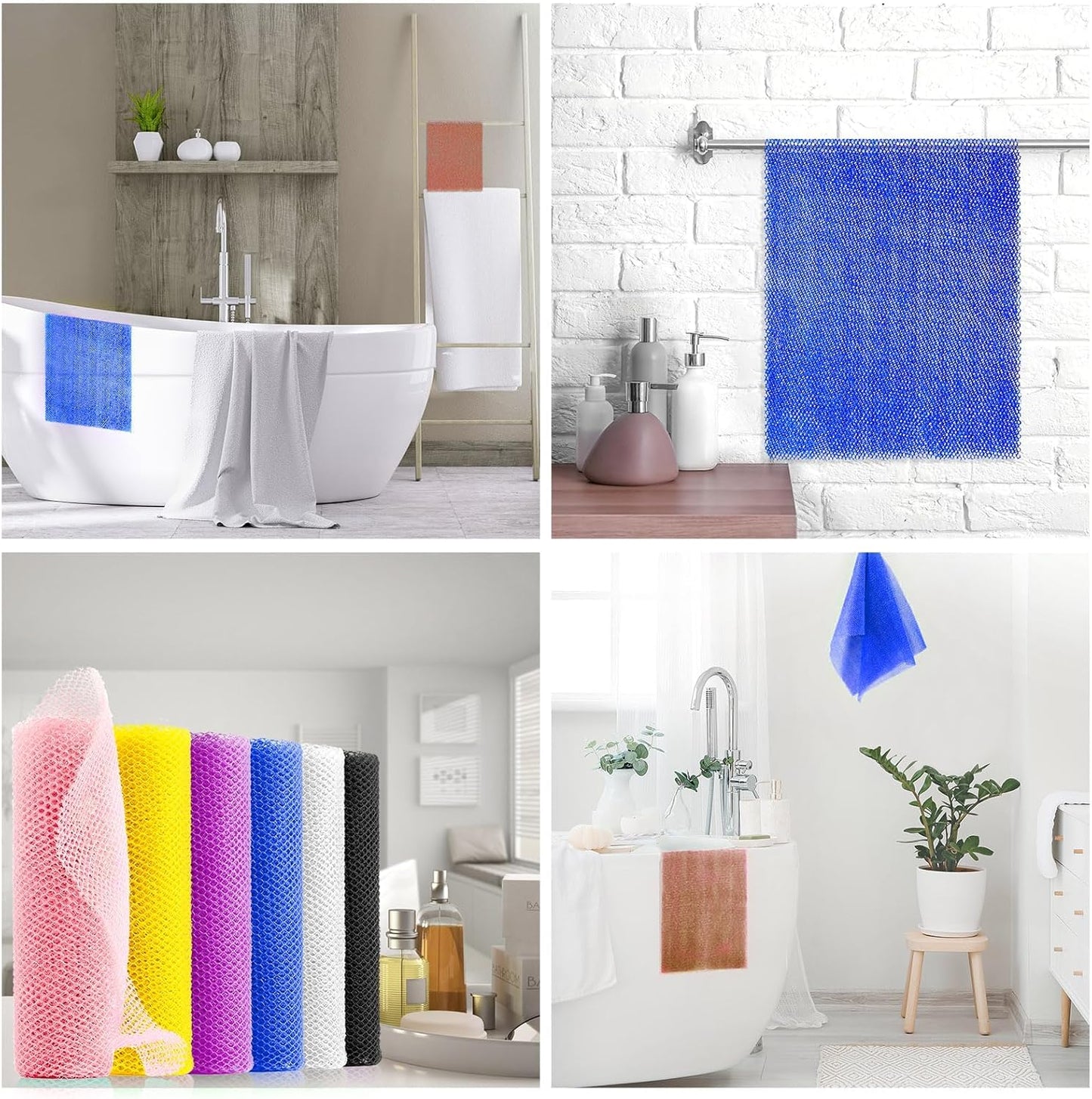 3-Piece African Exfoliating Shower Set | Bright Colors for Smooth Skin