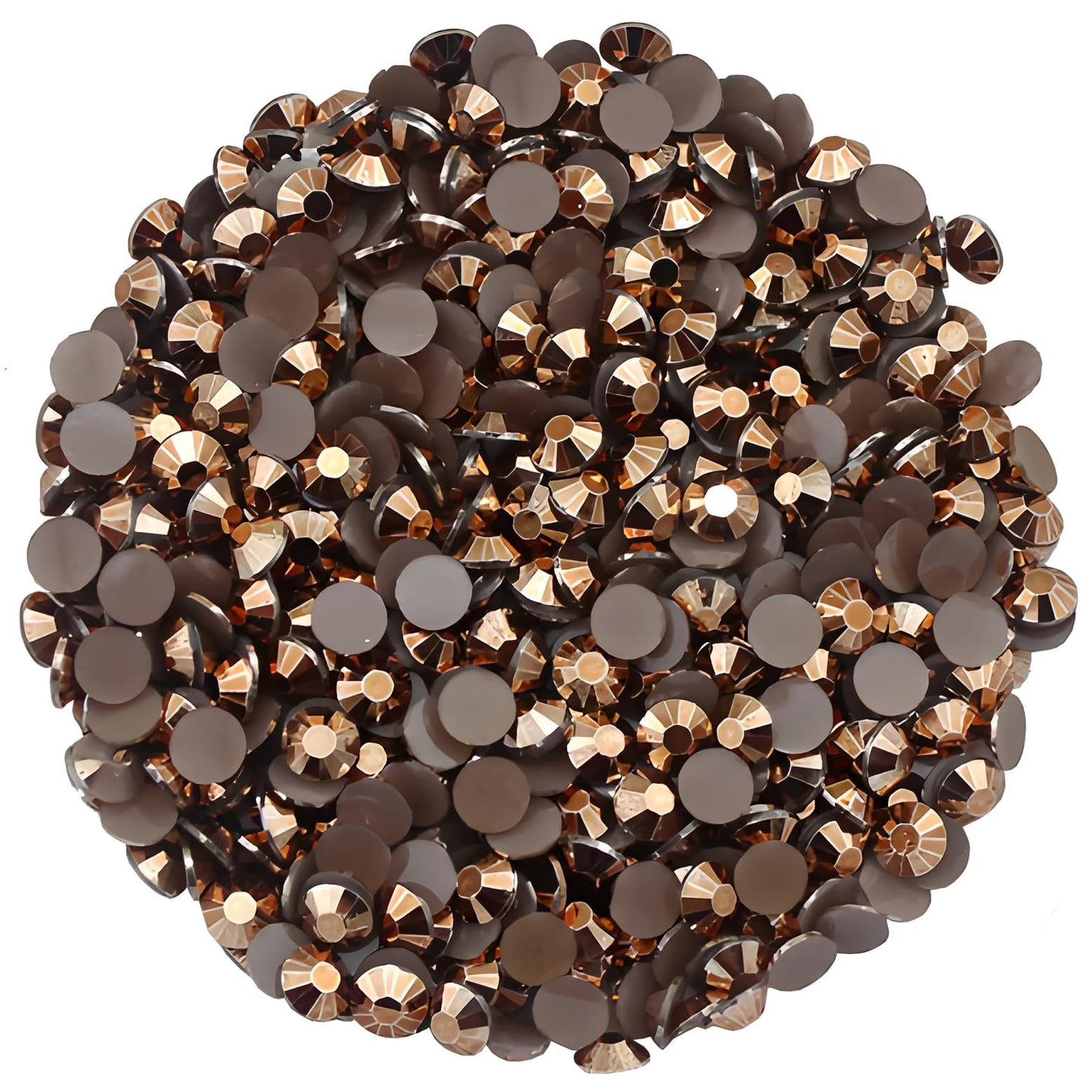 4500 Pcs SS6 2mm AB Flatback Rhinestones for Nails Art Crafts Glitter Round Shine Gems Crystals DIY Clothes Shoes （Bronze AB）