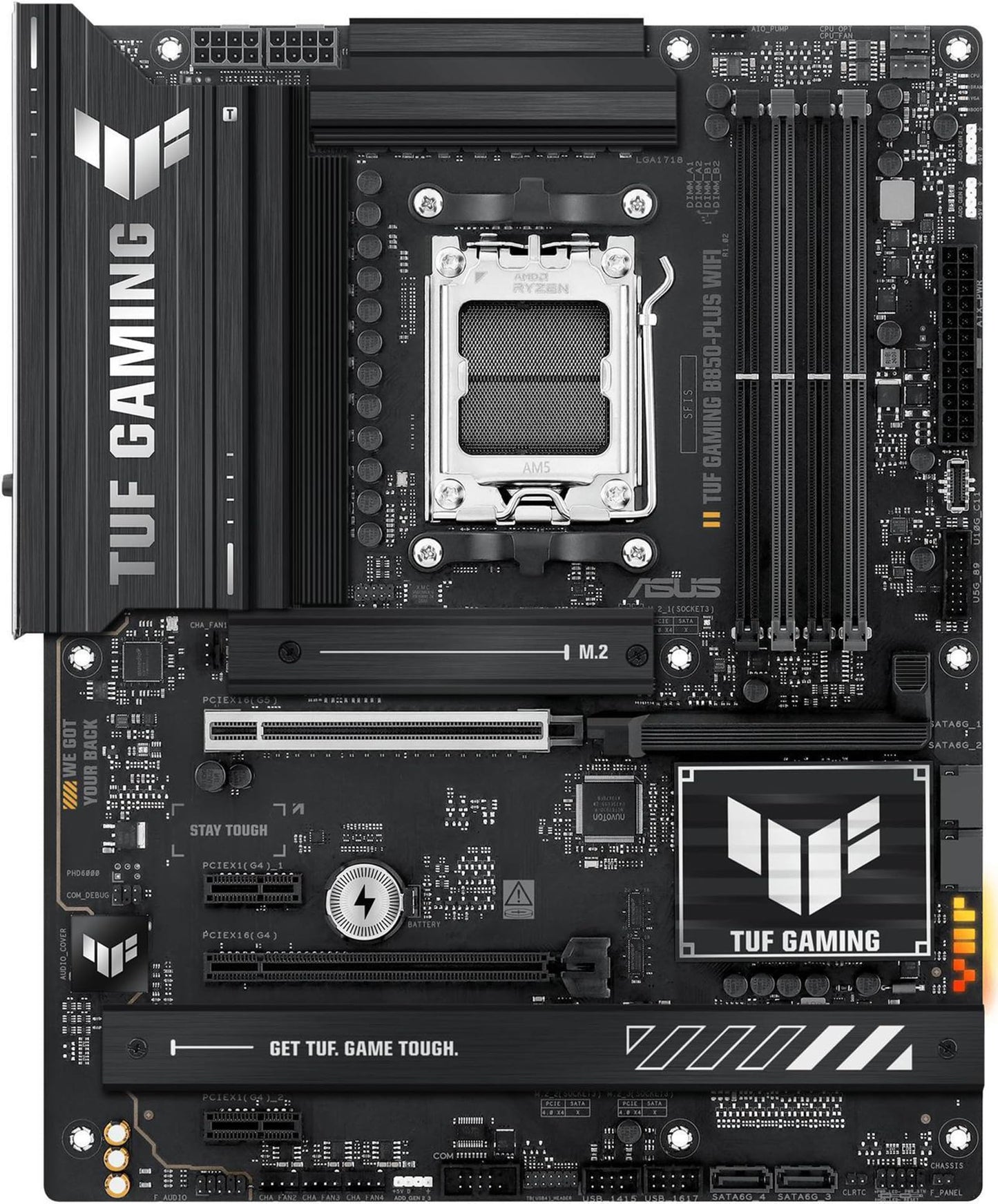 Micro Center AMD Ryzen 7 7700X CPU Processor with ASUS TUF Gaming B850-PLUS WiFi AM5 ATX Motherboard (DDR5, PCIe 5.0, 3X M.2, Wi-Fi 7, USB 20Gbps Type-C)