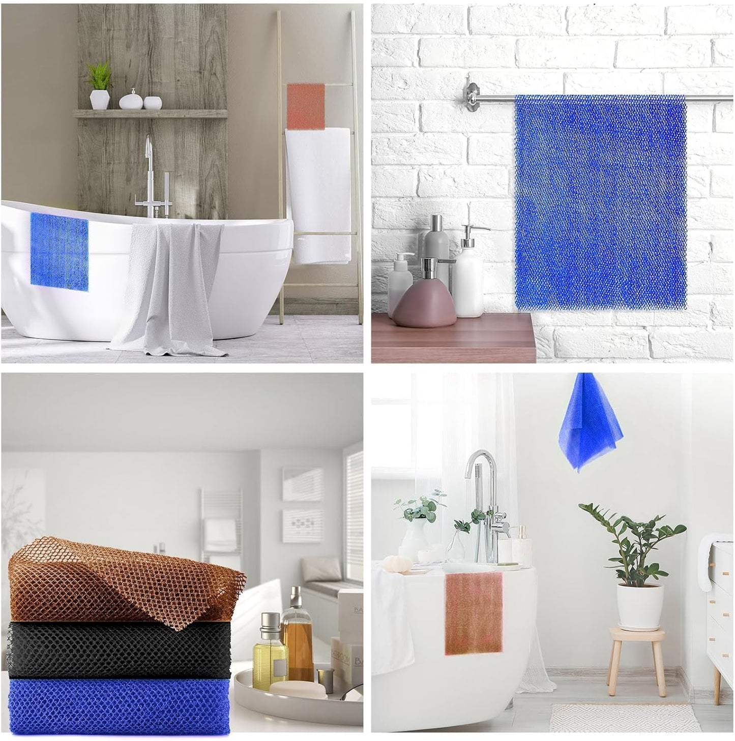 3-Piece African Exfoliating Net Bath Sponge Set | Skin Smoother | Daily Use