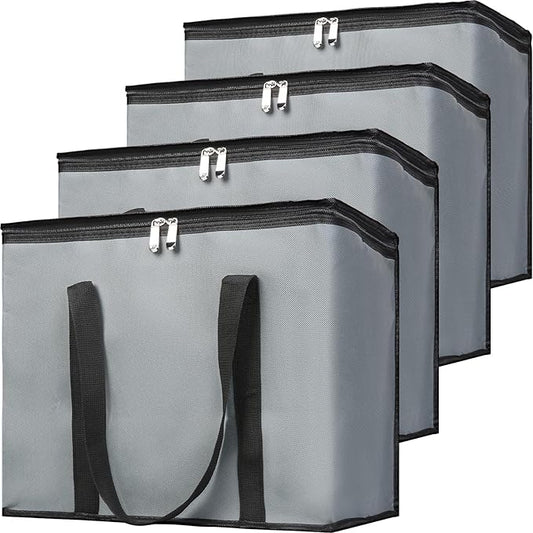 Insulated Reusable Grocery Shopping Bags, 4 Packs