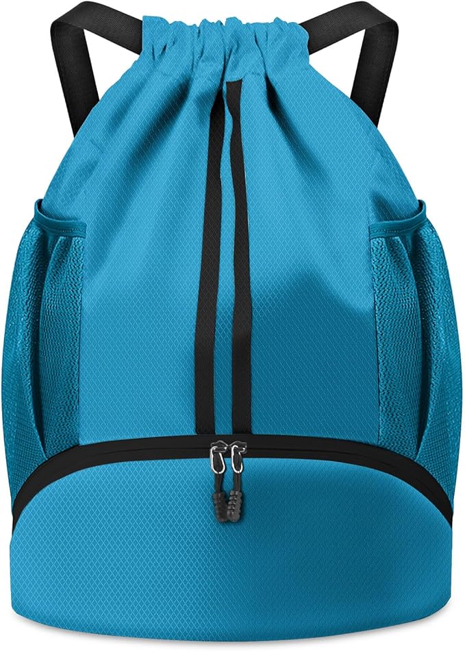 BROTOU Soccer Bags, Football Backpack, Volleyball Bag, Drawstring Soccer Backpack with Ball and Shoe Compartment