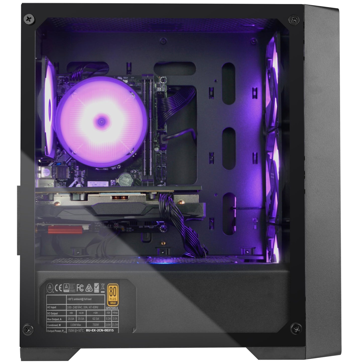 Blackout Computers Gaming Desktop PC Computer, Intel Core i7 3.6 GHz up to 4.0 GHz,AMD Radeon RX 580 8G GDDR5,16GB RAM,1TB NVME SSD, Windows 10 Pro, WiFi, Bluetooth 5.0, VR Ready,RGB Fans x4 (Renewed)
