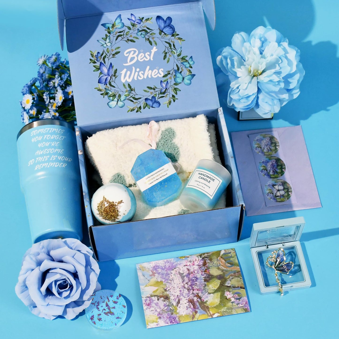 Birthday Gifts for Women Best Friends: Relaxation Spa Sets, Get Well Soon Basket, Friendship Self Care Package, Mothers Day Gifts for Mom - Wife - Grandma - Sister - Coworker - Secretary