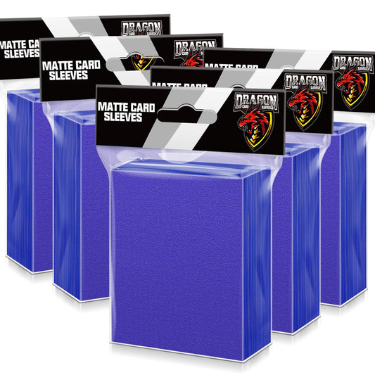 500 Pcs Card Sleeves for Trading Card, Matte Card Sleeves Deck Card Protectors Compatible with Baseball Cards, Sports Cards, Game Cards (Blue)