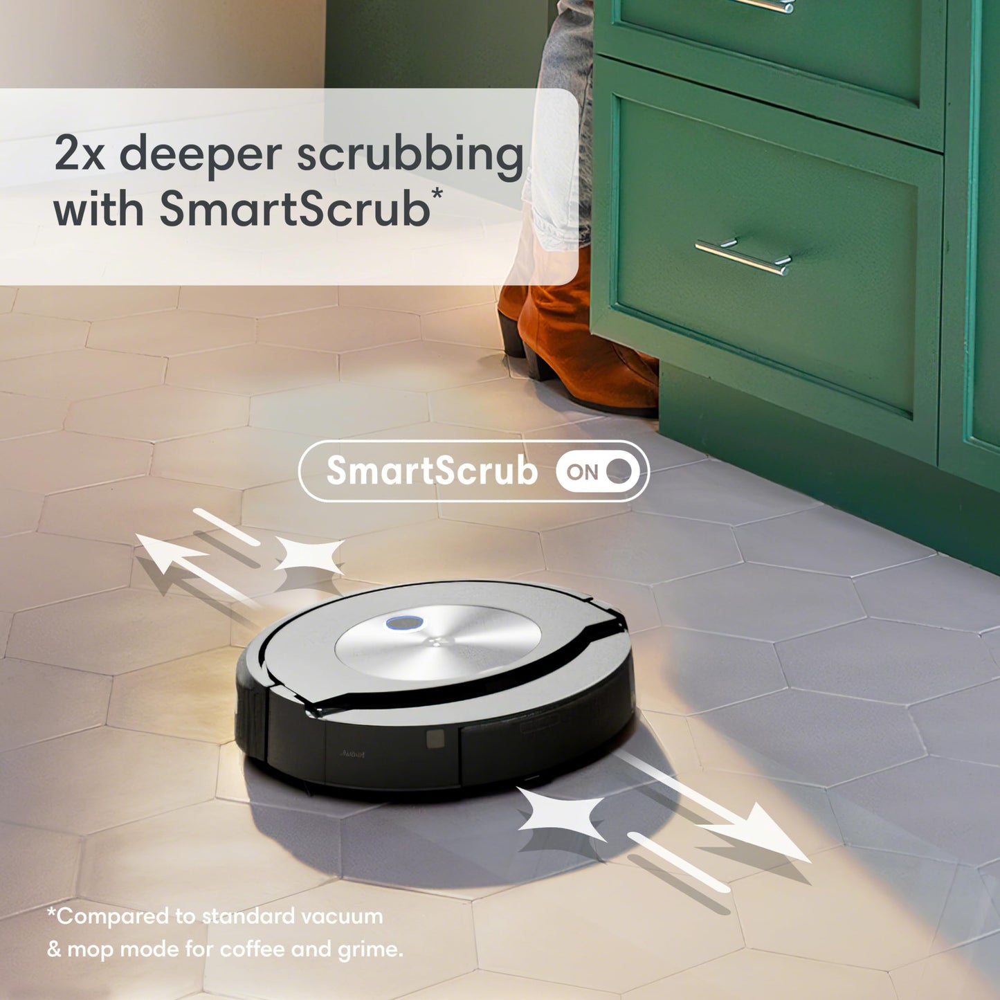 iRobot Roomba Combo j7+ Self-Emptying Robot Vacuum & Mop - Automatically Vacuums and Mops, Fully Retractable Mop pad, Identifies & Avoids Obstacles, Smart Mapping, Works with Alexa, Ideal for Pets