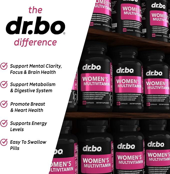 Womens Multivitamin - Natural Daily Multi Vitamins for Women - Womans Energy Vitamin Supplements Magnesium Plus Zinc - Woman Multipurpose Minerals Health Supplement Capsules - Iron & Soy Free Pills