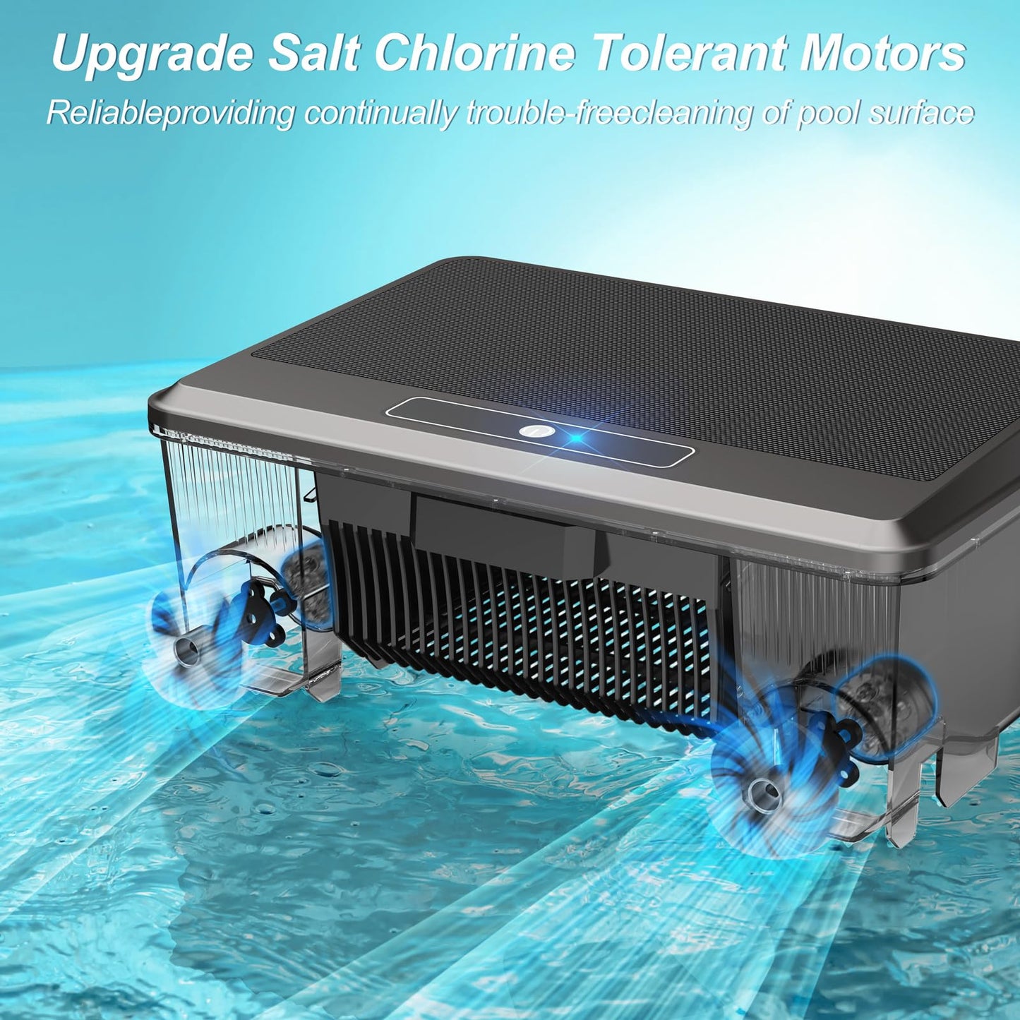 2025 Upgraded Pool Skimmer Robot Solar Powered Robotic Surface Cleaner with Remote Control Dual Charging Options Smart Obstacle Avoidance 12 Hours Continuous Cleaning Ideal for Above Ground Pool Black