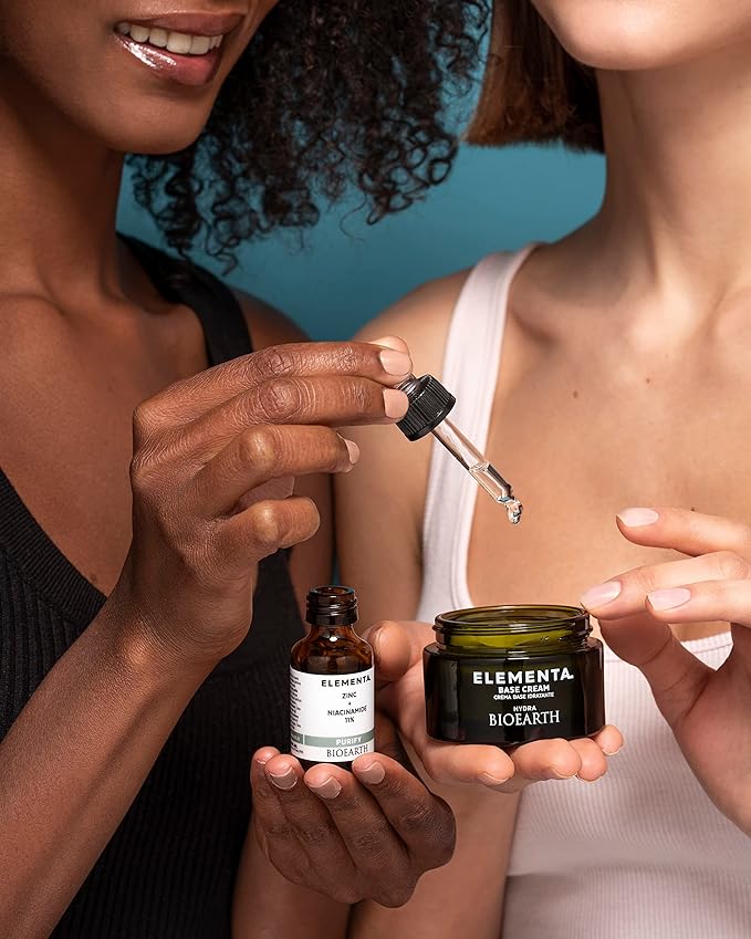 Bioearth Elementa, PURIFY Concentrated Face Serum with Zinc and 11% Niacinamide, Purifying and Balancing Effect, Made in Italy, Vegan, AIAB Certification - 15ml Pack