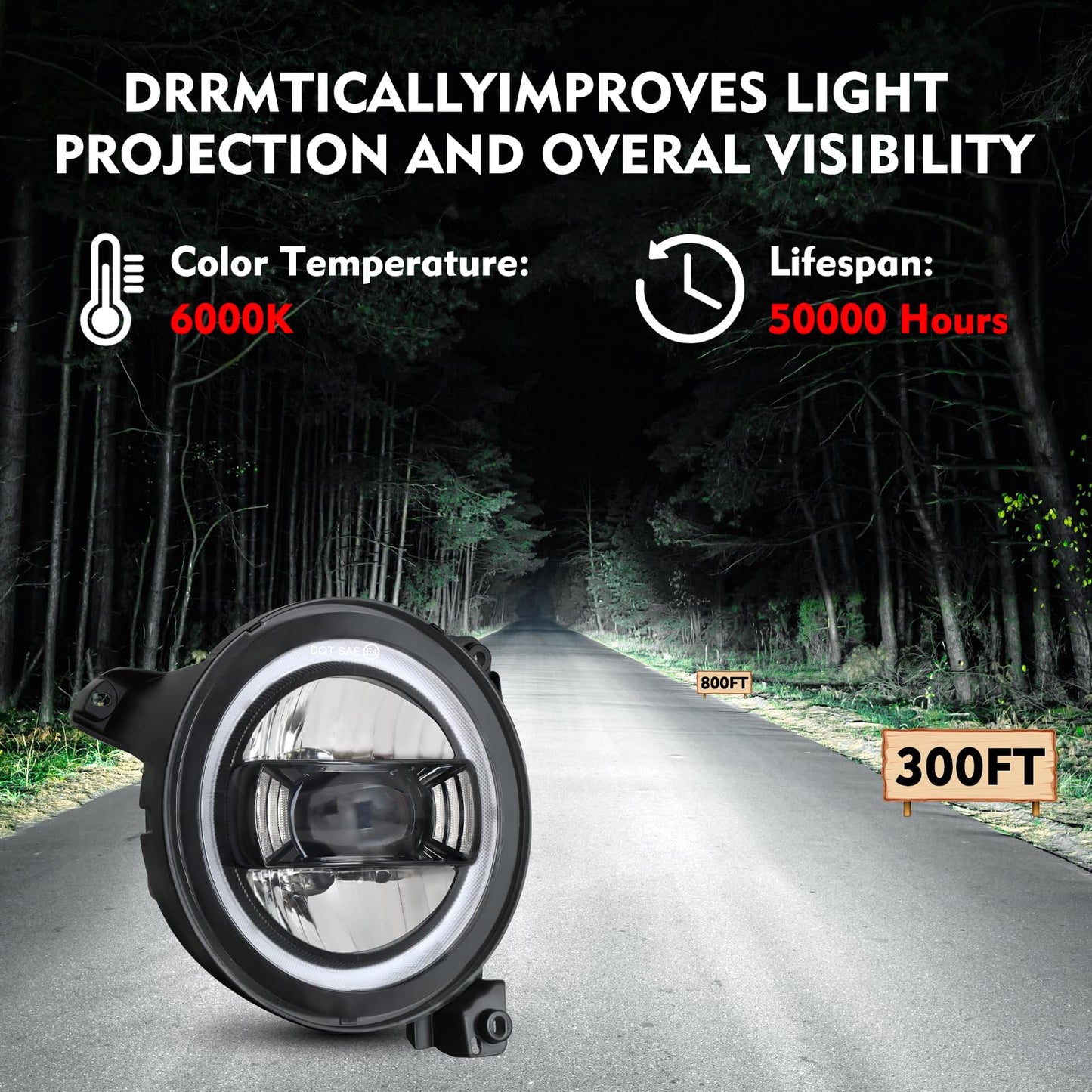 BEEYEO 9 inch LED Headlights RGB Halo Ring 9” Round Front Head Light, Remote Phone APP Control DOT Approved for Wrangler JL 2018 2019 2020 2021, Gladiator JT 2019 2020 2021