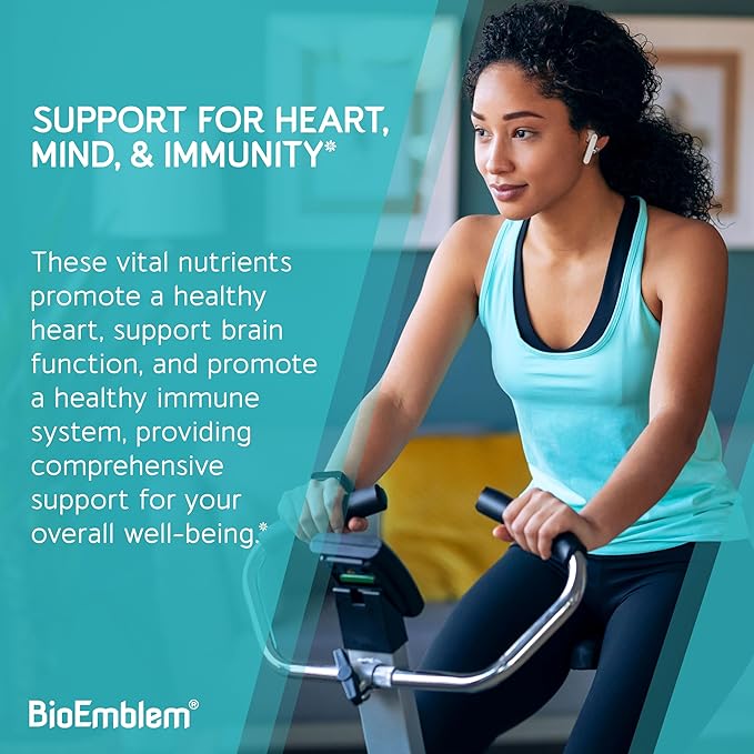 BioEmblem Magnesium Glycinate with Zinc - 300mg Chelated Magnesium Supplement - High Absorption Vegan Non-GMO 2-in-1 Complex - Immune Support, Muscles, Nerves - 90 Capsules