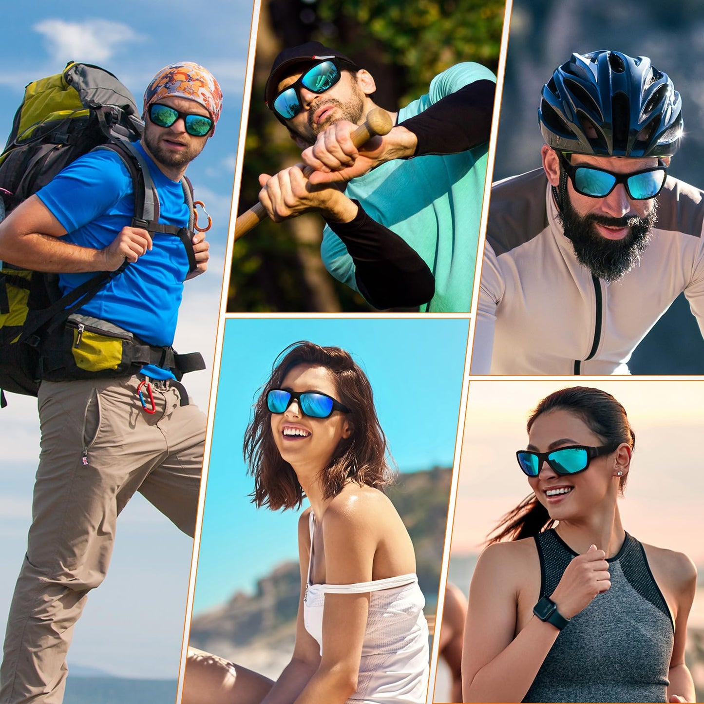 Dollger Polarized Sport Sunglasses for Men,100% UV Protection Running Goggles for Women Photochromic Sunglasses for Baseball Cycling Golf Fishing