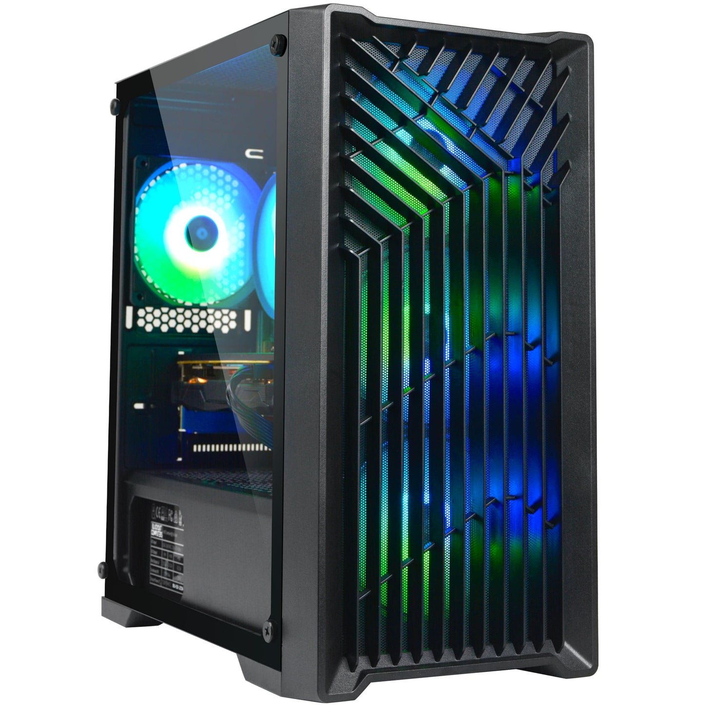 Blackout Computers Gaming Desktop PC Computer, Intel Core i7 3.6 GHz up to 4.0 GHz,AMD Radeon RX 580 8G GDDR5,16GB RAM,1TB NVME SSD, Windows 10 Pro, WiFi, Bluetooth 5.0, VR Ready,RGB Fans x4 (Renewed)