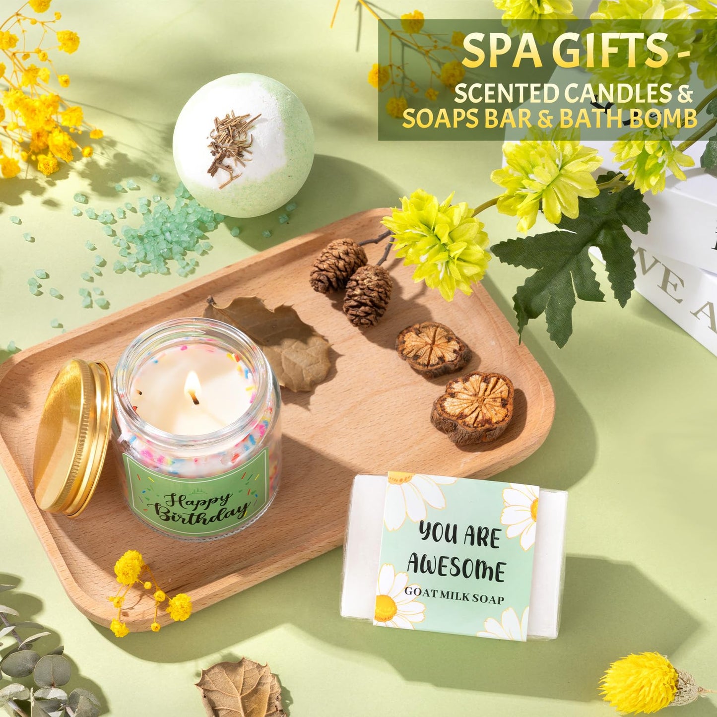 Birthday Gifts for Women, 12pcs Happy Birthday Gift Basket for Women Unique Gifts Set Ideas Relaxing Birthday Box w/ Blanket for Her Mom Best Friends Female Sister Coworker Her Friendship