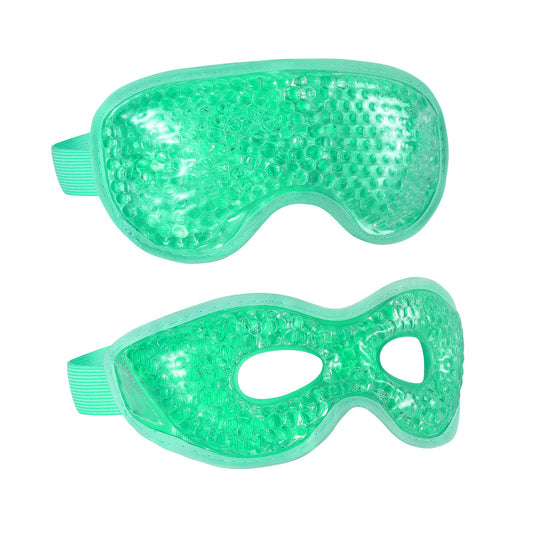 2Pcs Gel Eye Mask - Reusable Hot/Cold Therapy Gel Bead Mask For Puffiness, Dark Circles, Headaches, & Stress Relief, Cooling/Hea