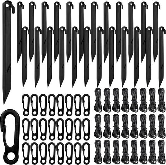 24 Sets Inflatable Stakes Replacement Set Halloween Christmas Ground Stakes Tent Stakes Tents Pegs Blow up Stakes for Inflatables Camping Tents Outdoor Camping Canopy