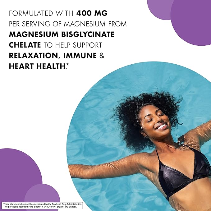 Bluebonnet Nutrition Magnesium Glycinate 400mg Maximum Absorption Mineral Complex Supports Energy Production & Enzyme Function - Non-GMO, Soy-Free, Gluten-Free - 120 Veggie Capsules