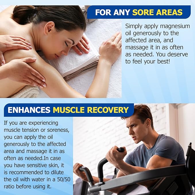 2PCS Pure Magnesium Oil Spray, Magnesium Oil for Feet, Topical Magnesium Spray Glass Bottle, Magnesium Spray for Feet,Magnesium Body Spray,Easy to Absorb & Use