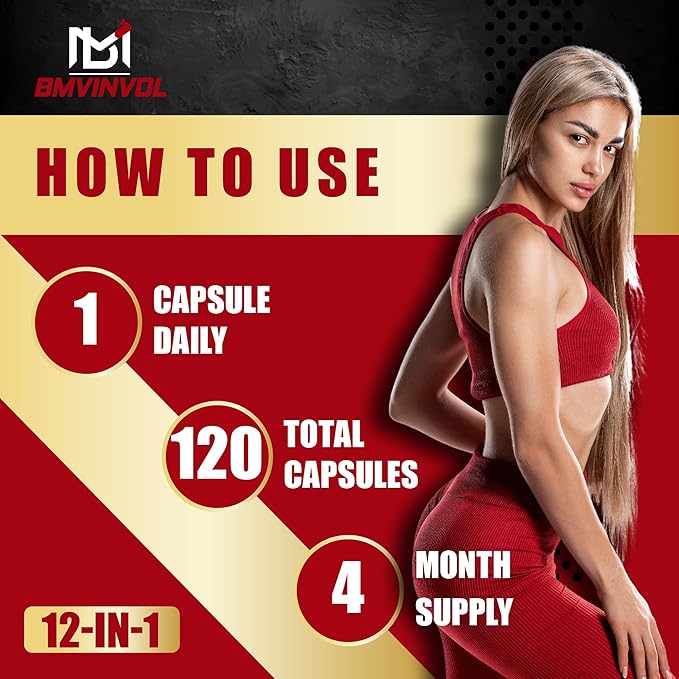 BMVINVOL (2 Packs) Premium Psyllium Husk Capsules - 4 Months Supply - Ginger, Fenugreek, Turmeric - Psyllium Fiber Capsules for Supports Digestion & Regularity