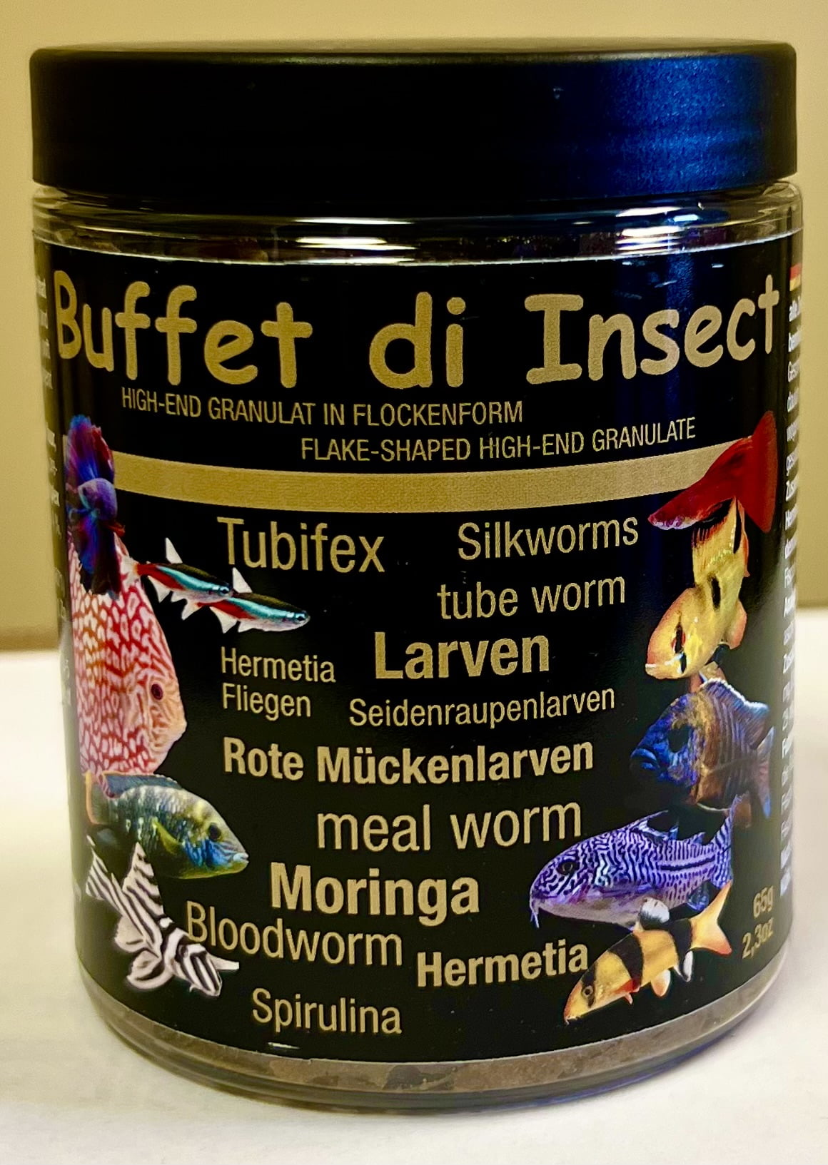 Discusfood Buffet Di Insect, Fish Food Flakes, 2.3 oz