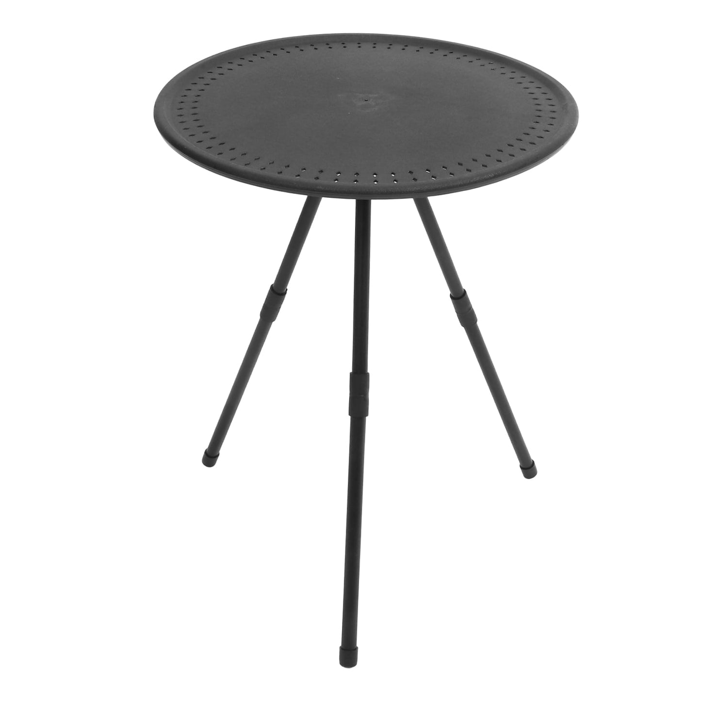 HIAKDOFT 1Pcs Portable Compact Round Outdoor Table with Adjustable Height for Festivals Beach Outings 15-20In