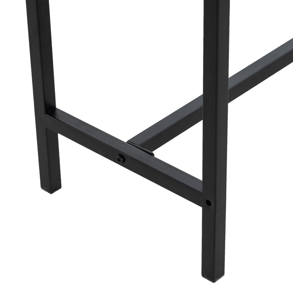 HiiKaa Console Table,Entryway Table,Narrow Sofa Table,42" Metal Hallway Table for Entryway,Living Room,Bedroom,Foyer,Black