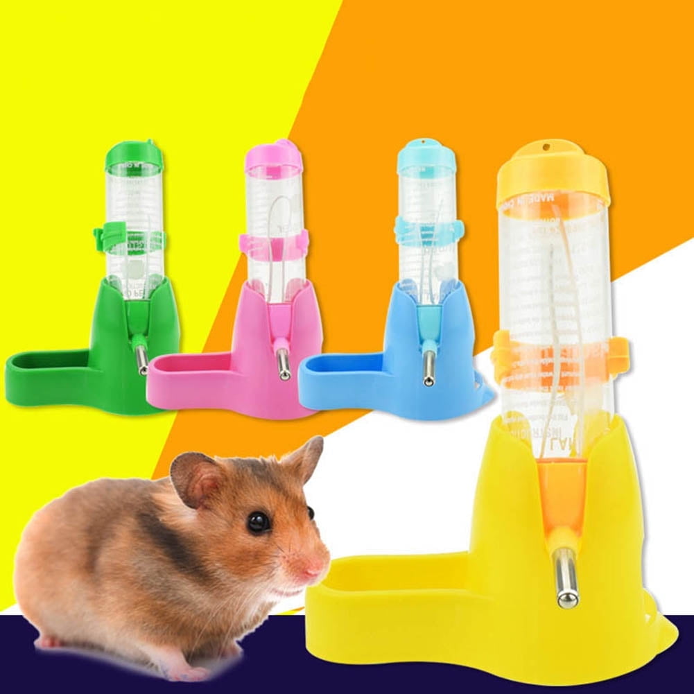 3 in 1 Hamster Hanging Water Bottle Pet Auto Dispenser with Base for Dwarf Hamster Mouse Rat Hedgehog
