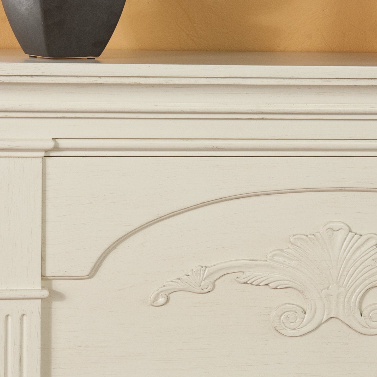 SEI Furniture Sicilian Harvest Traditional Style Electric Fireplace, 44.75" W x 14" D x 40.25" H, Ivory